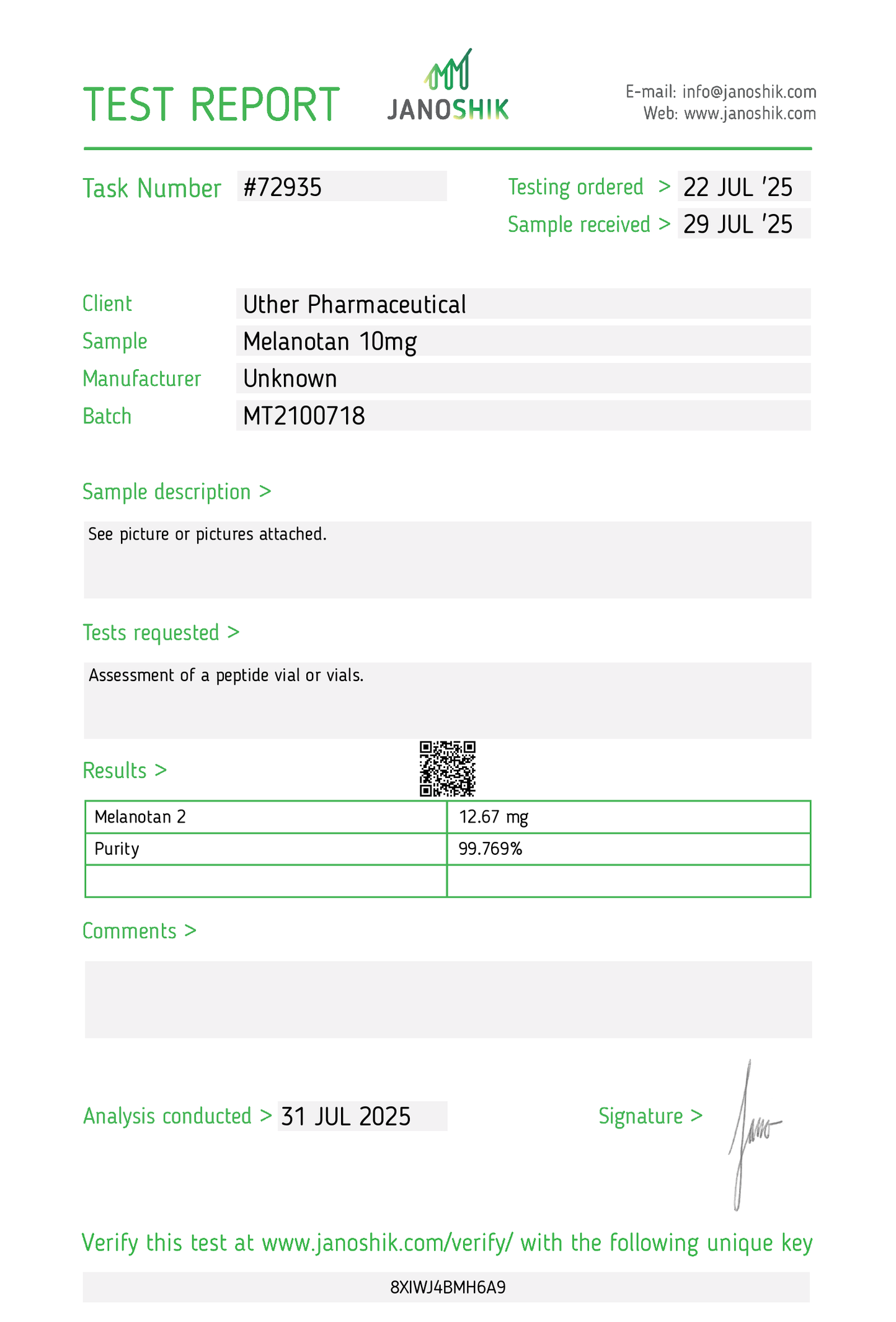 Melanotan 2 - Nässpray 10mg